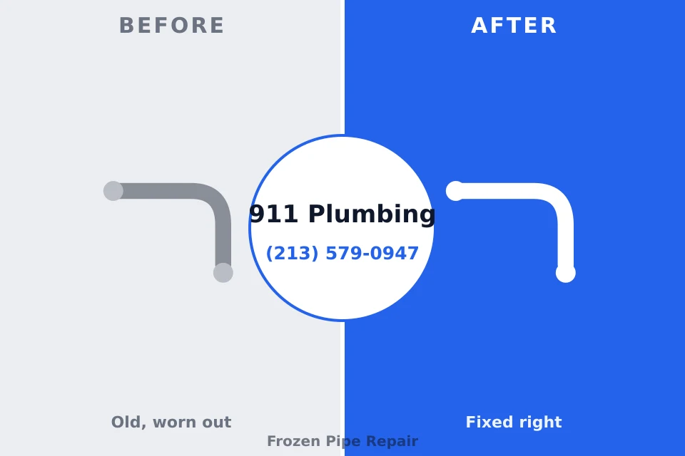 Before and after: plumbing repair Wilkshire Hills, OH